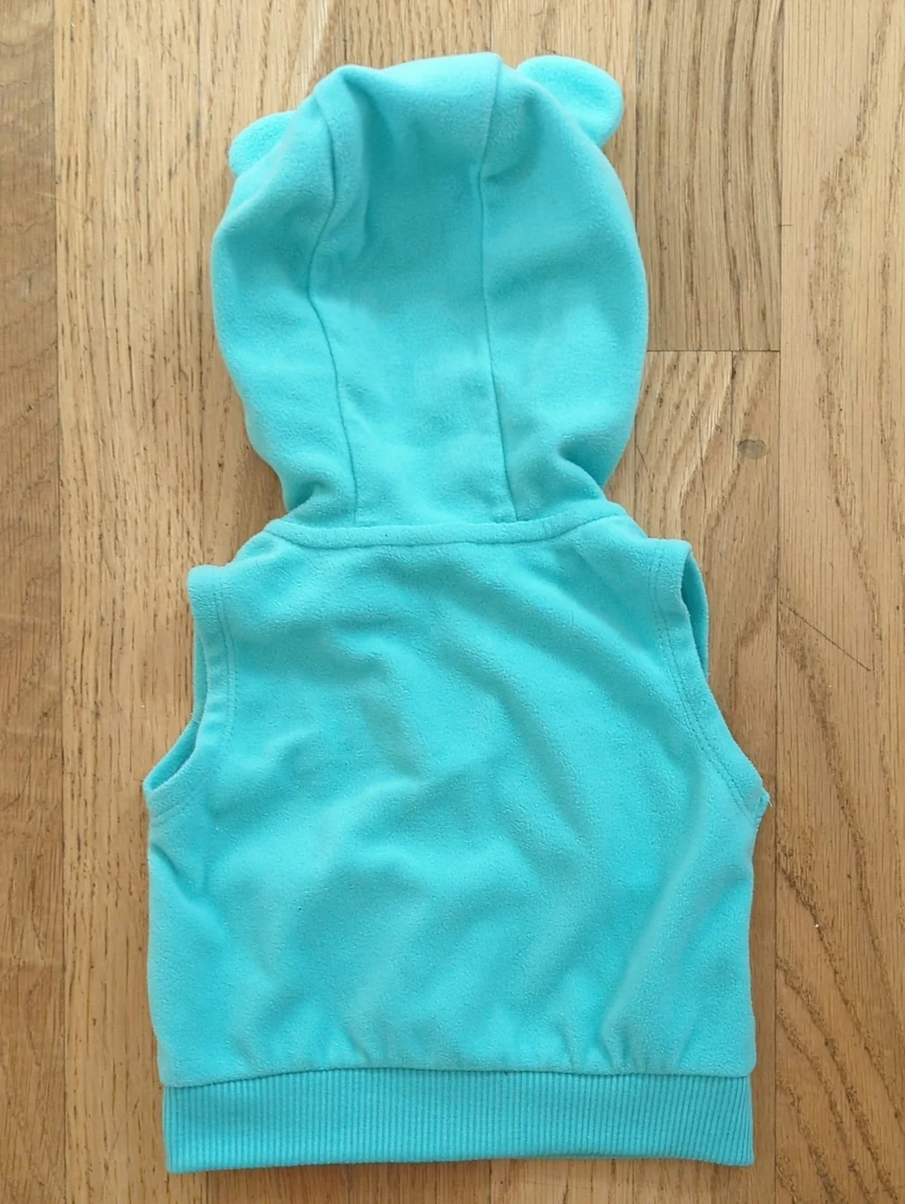 Carter's Girl's Fleece Bundle Pink Hooded Zip Jacket & Teal Hooded Vest 3 Months